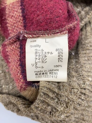 商品画像：カーディガン(厚手)/L/ウール/BRW// 4
