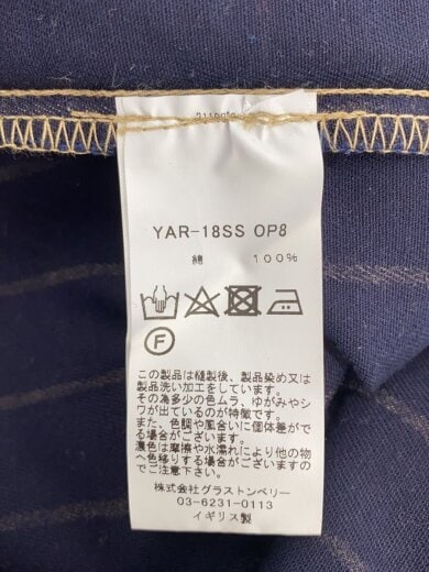 商品画像：長袖ワンピース/--/コットン/NVY/ストライプ/ 4
