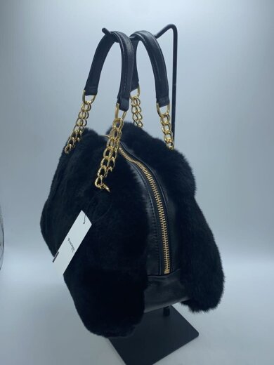 商品画像：ハンドバッグ/ファー/BLK 2