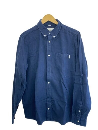 商品画像：長袖シャツ/L/コットン/NVY/無地/I016889 1