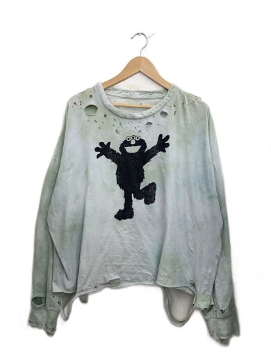 商品画像：長袖Tシャツ/--/コットン/GRN/総柄 1