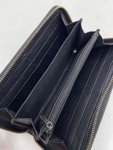 商品画像：ラウンドファスナー/長財布/レザー/BLK/無地/レディース/307984・1147// 4