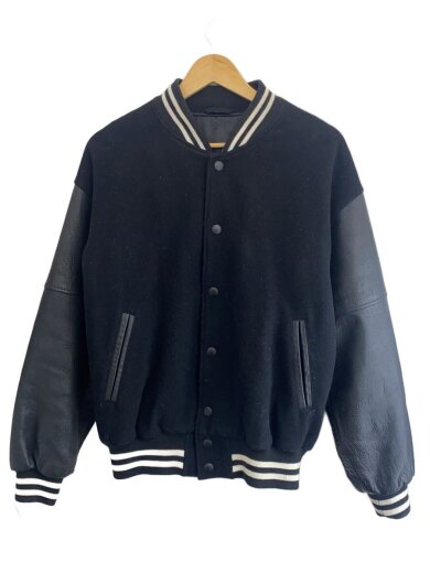 商品画像：STRIKE OUT/袖シミ有/URBAN HILLS DIN./スタジャン/M/レザー/BLK// 1