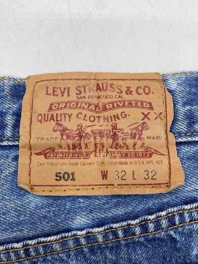 商品画像：USA製/ボタン裏532/ボトム/32/コットン/BLU/532-1093-68408-4 4