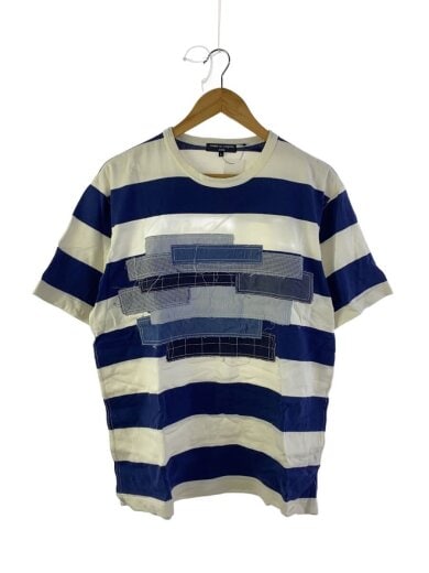 商品画像：Tシャツ/L/コットン/NVY/ボーダー/HC-T015 1