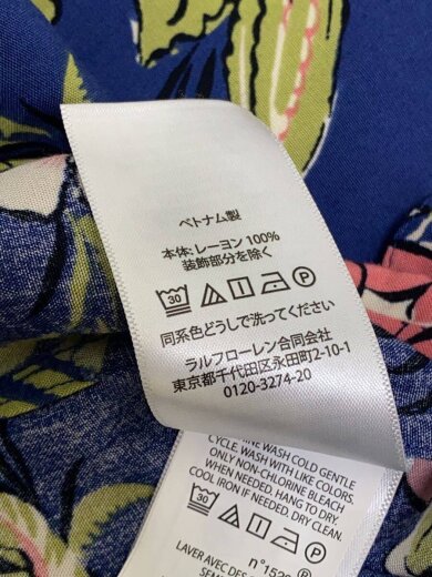 商品画像：アロハシャツ/XL/レーヨン/NVY/総柄/323909629001 4