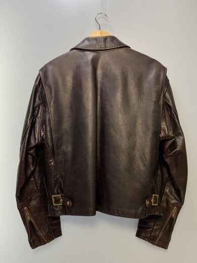 商品画像：USA製/シングルライダースジャケット/42/レザー/BRW/643 2