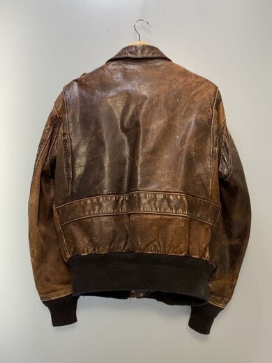 商品画像：80s/茶タグ/USA製/A-2/ボアライナー付属/レザージャケット/44/レザー/BRW 2