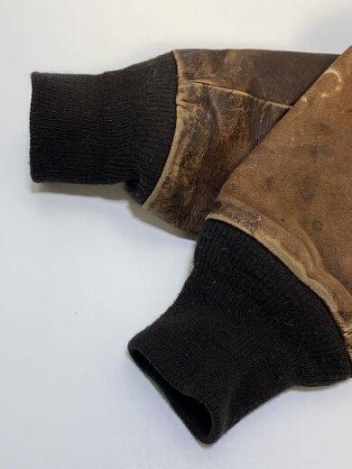 商品画像：80s/茶タグ/USA製/A-2/ボアライナー付属/レザージャケット/44/レザー/BRW 5