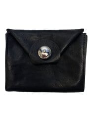 WASABI CRAFT/2つ折り財布/レザー/BLK/レディース