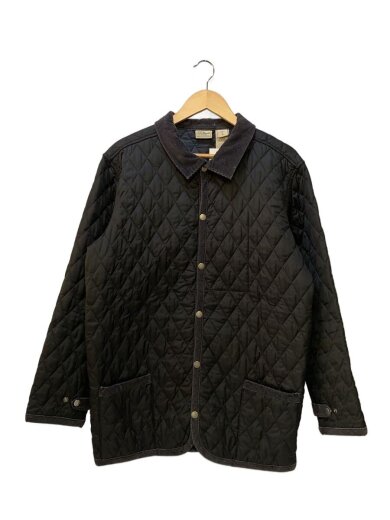 商品画像：キルティングジャケット/コーデユロイ切り替え/L/ポリエステル/BLK 1