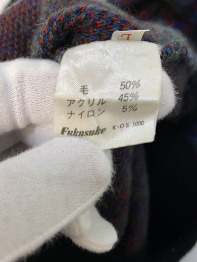 商品画像：ニット・セーター(厚手)/L/ウール/BLK/総柄// 4