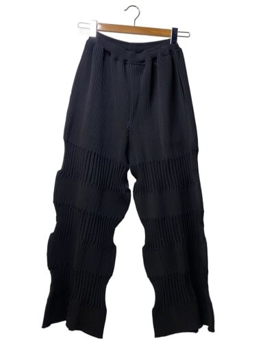 商品画像：Soft fluted pants /ボトム/1/ポリエステル/BLK/CF004KF017// 1