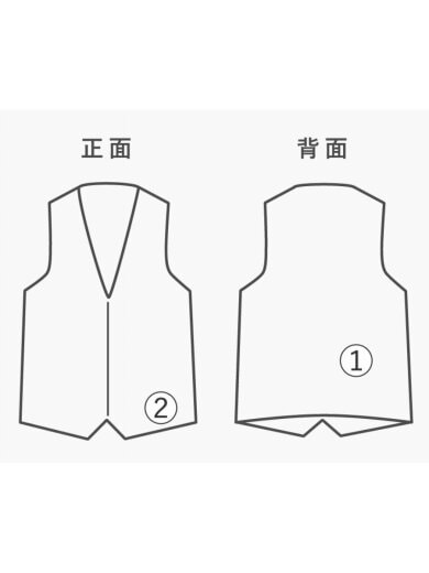 商品画像：ロングジレベスト/2/--/NVY/6418409// 8