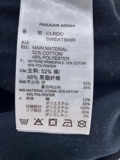 画像：adidasトレフォイルロゴシースルースウェット/M/コットン/BLK/CW49614