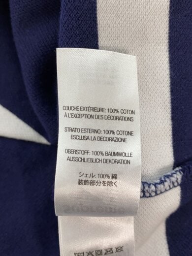 商品画像：25SS/Cursive Polo Navy/ポロシャツ/L/コットン/NVY/ボーダー 5