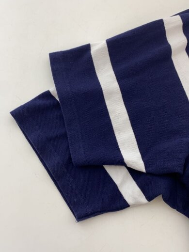 商品画像：25SS/Cursive Polo Navy/ポロシャツ/L/コットン/NVY/ボーダー 6