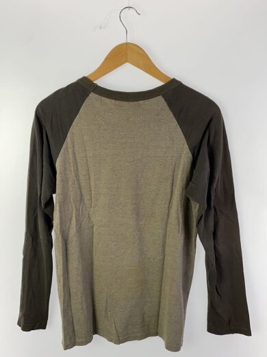 商品画像：ラグラン長袖Tシャツ/フロントプリント/FREE/コットン/BRW/無地/2CL-5620/汚れ有 2