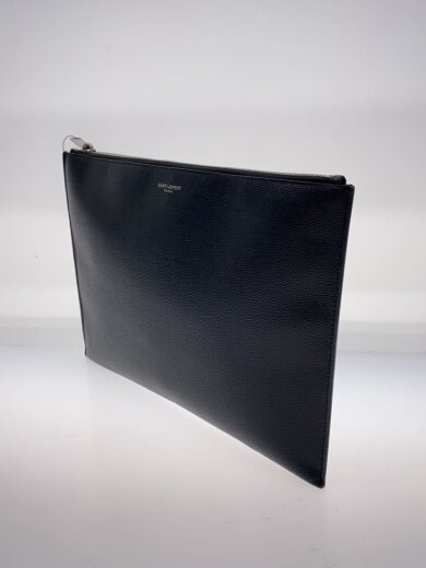 商品画像：クラシックサンローランミニジップタブレットスリーブ/レザー/BLK/397294 2