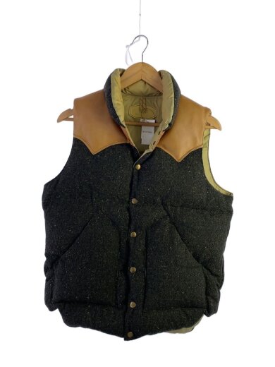 商品画像：ツイードダウンベスト/38/ウール/KHK/450-442-05 1