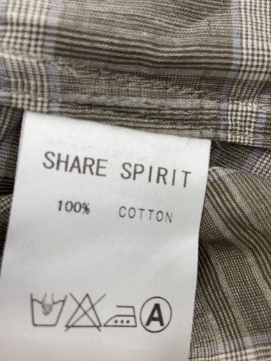 商品画像：長袖シャツ/36/コットン/GRY/チェック/FA1546 5