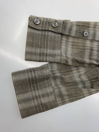 商品画像：長袖シャツ/36/コットン/GRY/チェック/FA1546 6