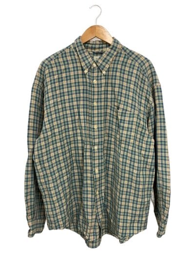商品画像：OLD GAP/長袖シャツ/XL/レーヨン/BLU/チェック 1