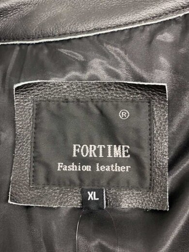 商品画像：FOR TIME/シングルライダースジャケット/XL/牛革/BLK/無地 3