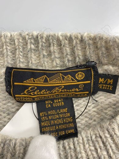 商品画像：80s/USA製/ニット・セーター(厚手)/M/ウール/GRY/総柄 3