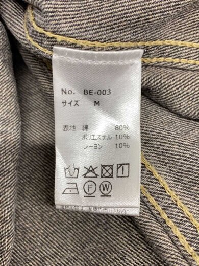 画像：その他ブランドBELVET/Gジャン/M/デニム/GRY/無地/BE-003//4