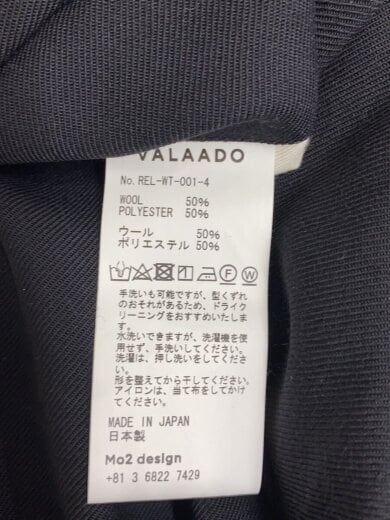商品画像：VALAADO/ボトム/44/ウール/BLK/無地/REL-WT-001-4 5