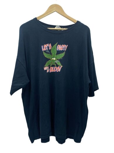 商品画像：Tシャツ/2XL/コットン/BLK/大麻Tee/07年/LETS PARTY WITH MY BUDS/// 1