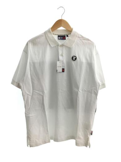 画像：AAPE BY A BATHING APE × TOMMY JEANSTommy Jeans flag polo/ヨゴレ有/ポロシャツ/L/コットン/WHT/AAPPOM9399XXE1