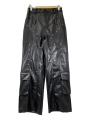 argue culture/ボトム/L/フェイクレザー/BLK/無地