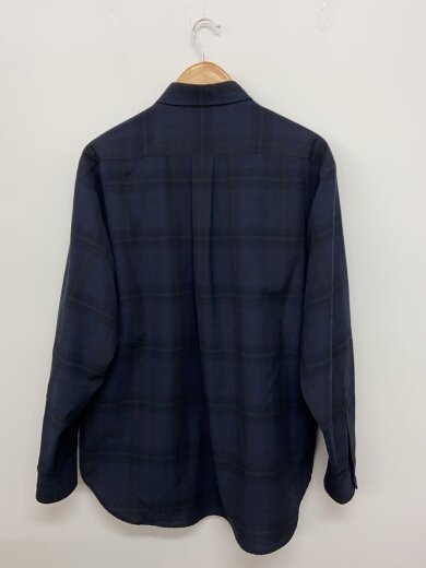 画像：BEAUTY&YOUTH UNITED ARROWSアブストラクトチェックボタンダウンシャツ/L/ポリエステル/NVY/チェック/121-139-80112