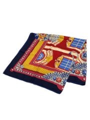 must de/スカーフ/シルク/RED/総柄/レディース