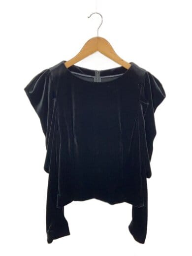 商品画像：長袖カットソー/1/ポリエステル/BLK/無地/206112 1