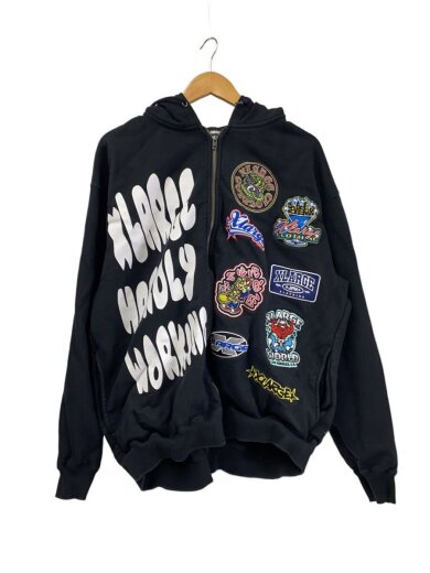 商品画像：MULTI LOGO ZIP UP HOODED SWEATSHIRT/XL/コットン/BLK/101254012004 1