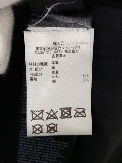 商品画像：ムートン/コート/S/羊革/BLK 5