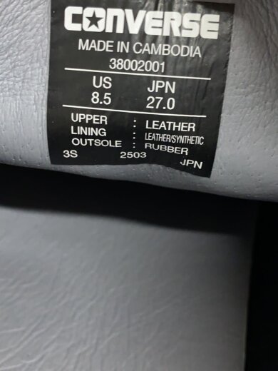 商品画像：ALL STAR COUPE OX/ローカットスニーカー/27cm/BLK 5