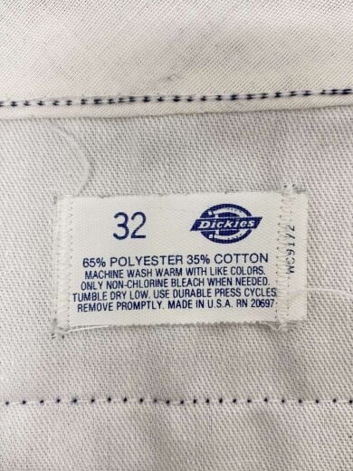 商品画像：推定80s/チビタグ/ボトム/32/ポリエステル/BLU/無地/USA製 5