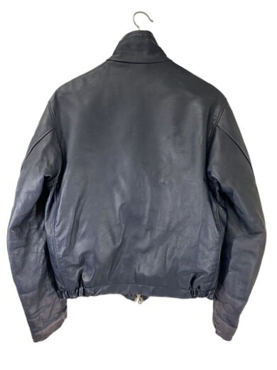 商品画像：70s/レザージャケット・ブルゾン/M/レザー/NVY/ジップ破損有 2