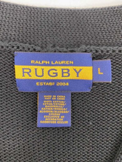 商品画像：エルボーパッチカーディガン(厚手)/L/コットン/BLK 3