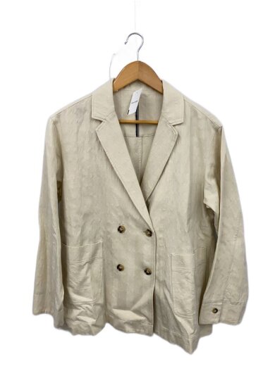 商品画像：テーラードジャケット/2/コットン/CRM/リネン混 1