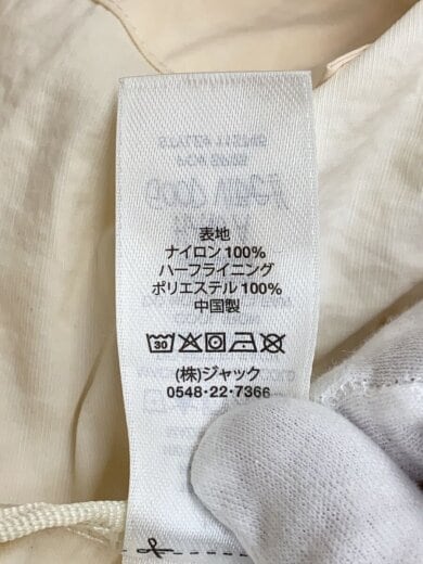 商品画像：ビーチシェルジャケット/L/コットン/CRM/無地/115745/汚れ有 4