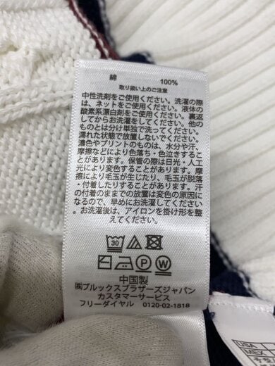 商品画像：ニットベスト(薄手)/L/コットン/WHT/100187303// 5