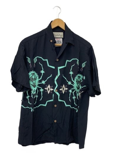 商品画像：23SS/HAWIIAN SHIRT S/S/半袖シャツ/S/レーヨン/BLK/プリント 1