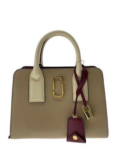 商品画像：ハンドバッグ/レザー/BEG/無地 1