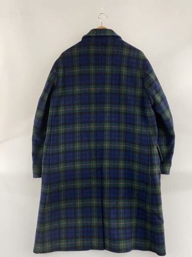 商品画像：ステンカラーコート/L/ウール/GRN/チェック/9575-8207/ヘヴィーアウター/ロングコート/アメカジ/ 2