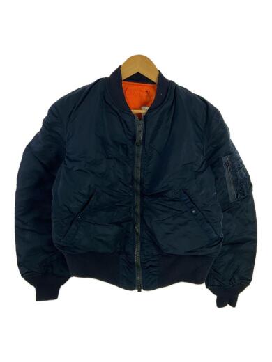 画像：ALPHA INDUSTRIES8415-818-7352/MA-1/USA製/ジャケット/M/ナイロン/ネイビー/無地1